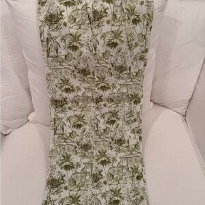 Rachel Zoe Green and Cream Tiger Toile ladies pants